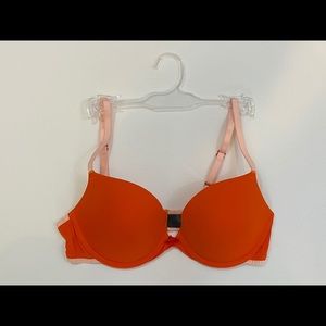 NEW Natori Josie Orange Underwire Push Up Bra 34B